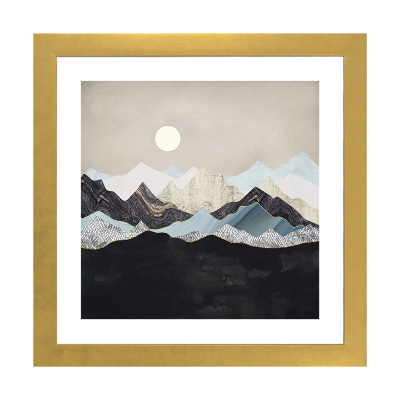 " Silent Dusk ", 24" H x 24" W x 1" D, Gold Paper Framed