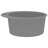 vidaXL Granite Kitchen Sink Single Basin Round Grey-119893096
