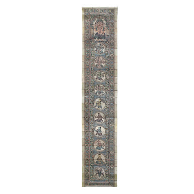Standing Lord Ganesha With Ten Incarnations Of Lord Vishnu | Paata Painting From Orissa