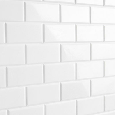 Thassos 2x4 Beveled Polished Marble Subway Tile