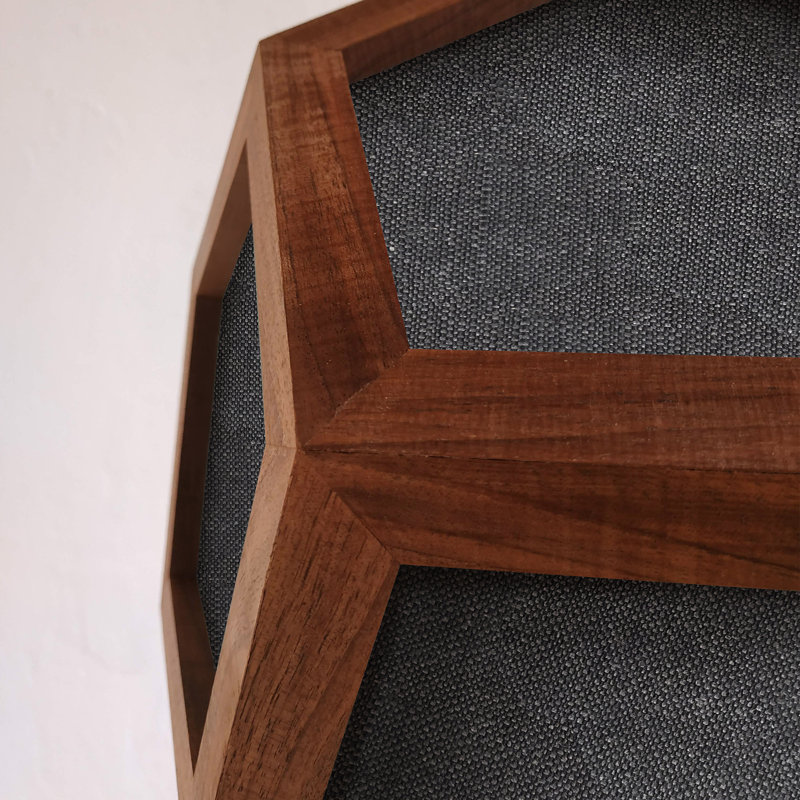 Belfiore 1 - Light Oil Geometric Pendant, Dark Oak/Grey
