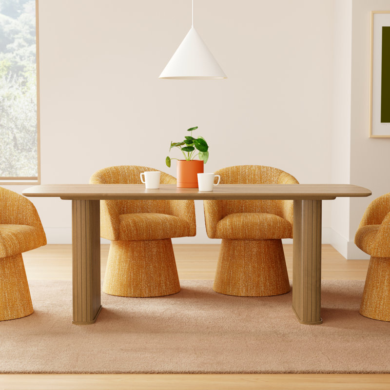 Iris 75" Dining Table, Natural Oak