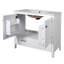 Meuble-lavabo de salle de bain avec lavabo en céramique, portes à fermeture en douceur, tablettes de rangement doubles et tiroir divisé pour un rangement de salle de bain spacieux et organisé-1286753309