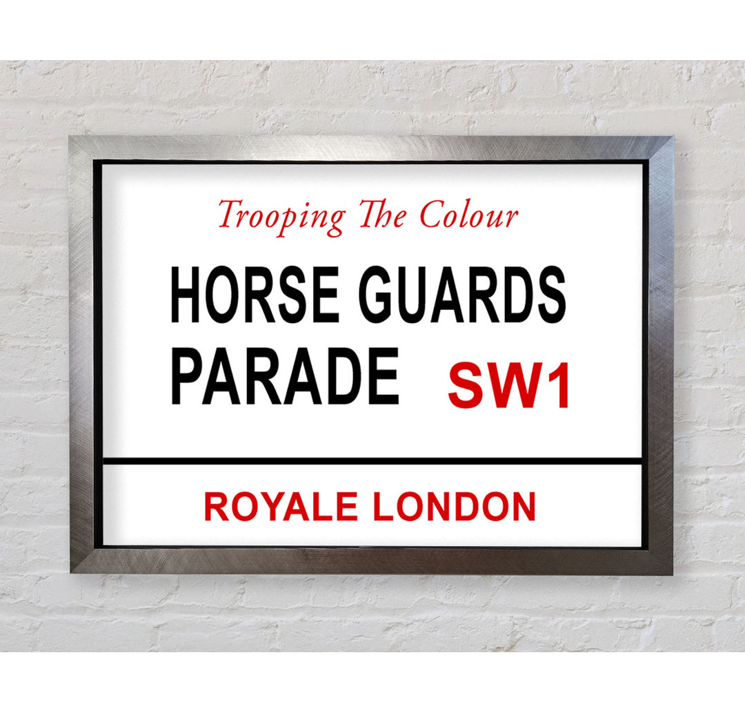 Horse Guards Parade Schilder - Einzelbildrahmen Typografie