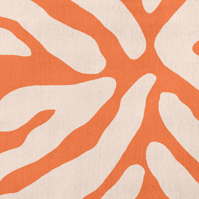 Coussin décoratif intérieur / extérieur à rayures animales, Orange sang, 20 po x 20 po
