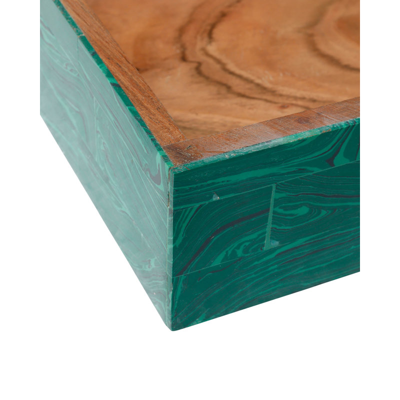 Boîte rectangulaire Orin, Vert/doré