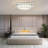 17.71" Modern Square Crystal Infinitely Dimmable Ceiling Light With Remote Control