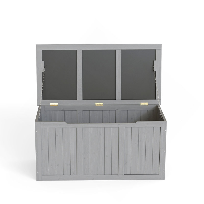 Coffre de rangement en bois massif 67 gallons