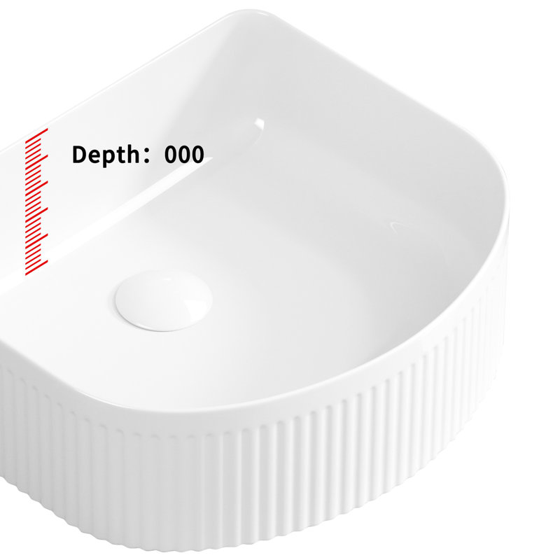 Lavabo de comptoir en céramique blanc laiteux pour les petites salles de bain - Lavabo rectangulaire, facile à nettoyer, porcelaine haute densité, blanc brillant moderne de 14,14 po de largeur, impact, sans trop-plein