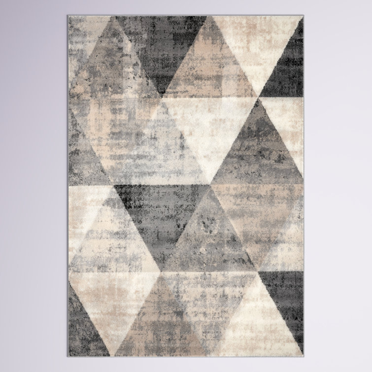 Asumi Wimbled Gray/Beige Area Rug Wade Logan Rug Size: Rectangle 9' x 12