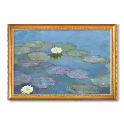 Water Lilies (Nymphéas), 1897-1899-Claude Monet-Custom Framed Canvas