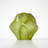 1-Light Olive Green Twisted Glass Pendant Light