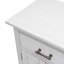 Surfside - Table de chevet 1 tiroir et 2 portes avec multiprise et port USB-A - Finition blanc patiné