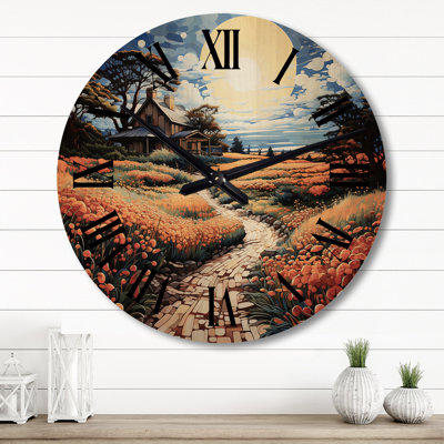 Horloge murale en bois massif Naugatuck