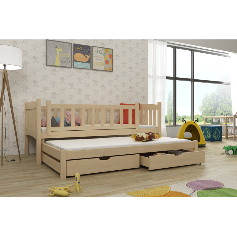 Denali 90 X 190cm Bunk Bed with Storage Included with Trundle Included, Pine