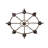 8 - Light Dimmable Wagon Wheel Chandelier