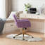 Chaise de bureau, chaise de bureau en poils de lapin artificiels avec base en métal, chaise de bureau pivotante réglable, chaise de coiffeuse-133094943-133094947-133094948