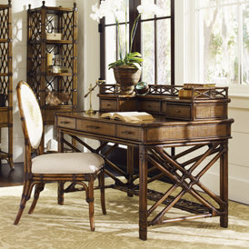 Bali Hai Solid Wood Desk with Hutch and Chair Set