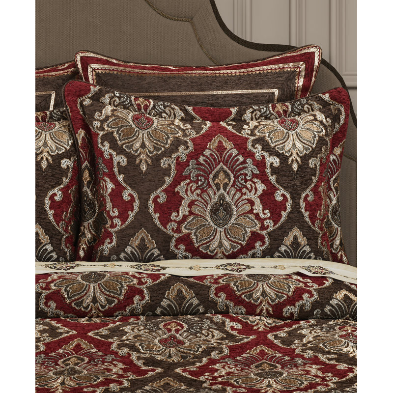 Cerino 4 pièces Ensemble d'édredon, Édredon pour très grand lit + 2 taies décorativ