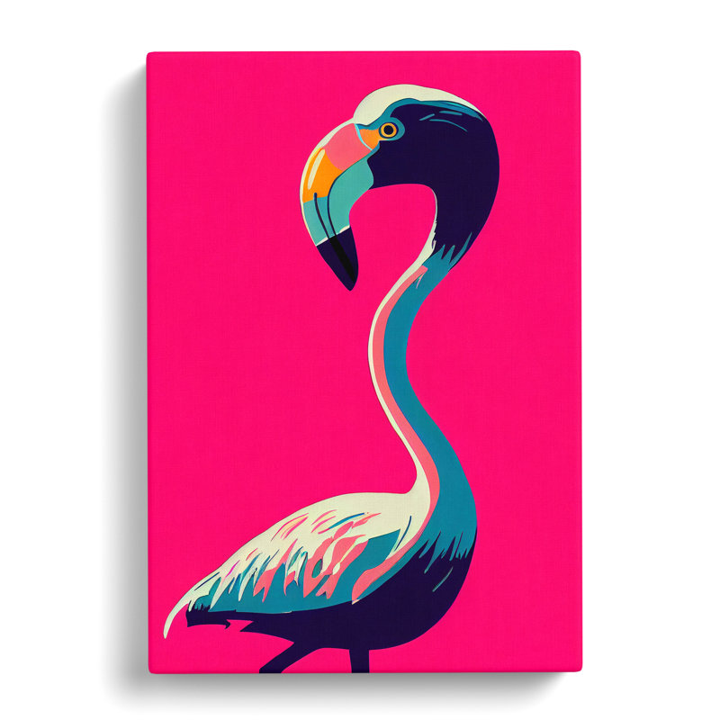 Unique Flamingo - Wrapped Canvas, 76cm H x 50cm W x 3cm D