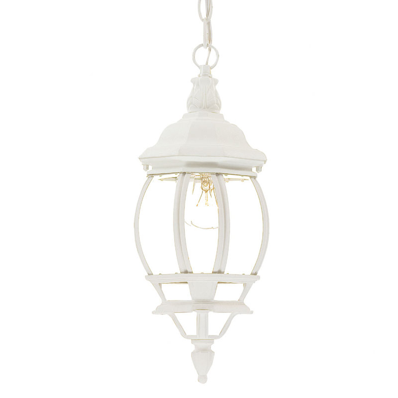 Zuckerman Outdoor Hanging Lantern, Textured White