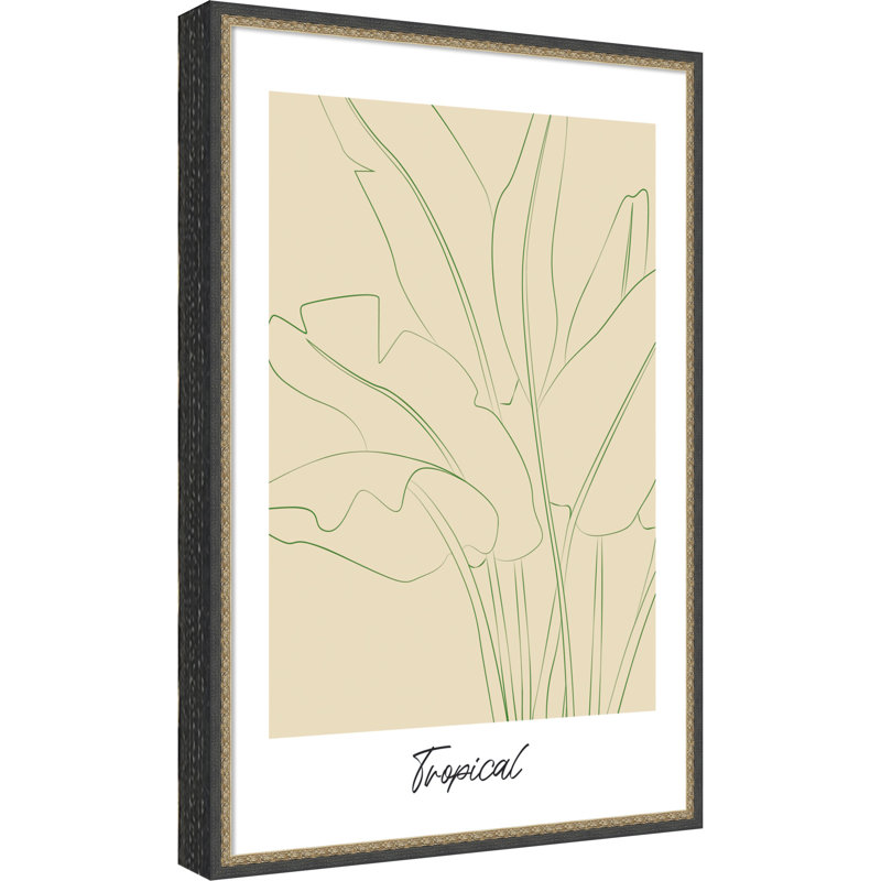 Impression sur toile encadrée «Tropical» par Treechild, Matinée bronze noir