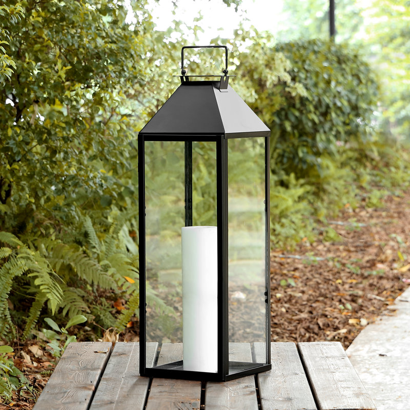 Ruane Black Metal 26" Outdoor Candle Lantern