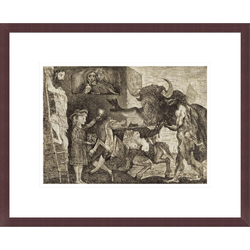 «Minotauresthy» par Pablo Picasso, impression giclée sur cadre, H 13,64 po x l 16,75 po