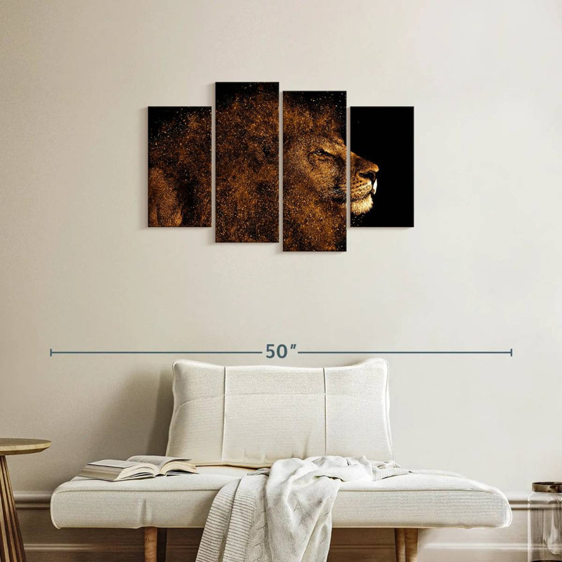 Tête de lion Brampt, H 22 po x l 36 po