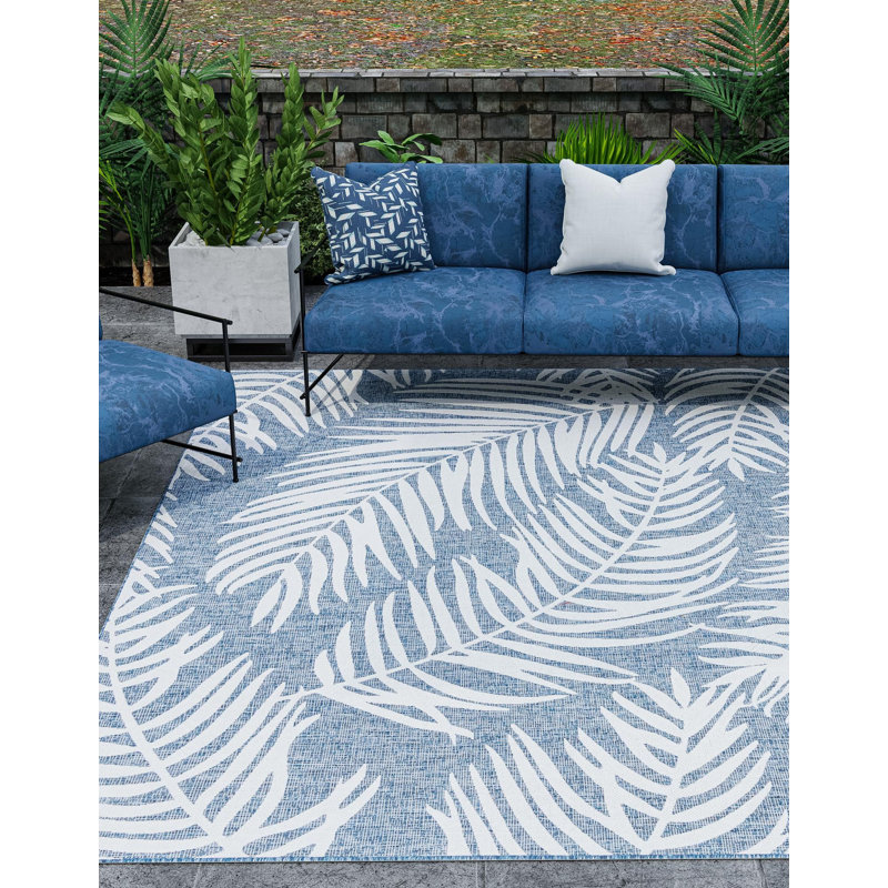 Lorewood Floral Indoor / Outdoor Rug, Square 10'8"