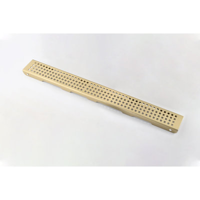 Bathroom Mirror 12 Inches Linear Shower Drain with Removable Quadrato Pattern Grate, 304 Stainless Shower Drain Included Hair Strainer and Leveling Feet,Bathroom Cabinet