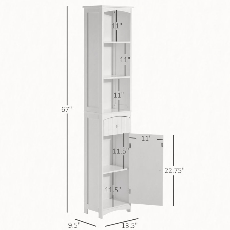 Armoire de rangement pour salle de bain, unité de rangement autoportante pour salle de bain