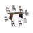 Chaliyah Acacia Solid Wood Dining Table-1347320637