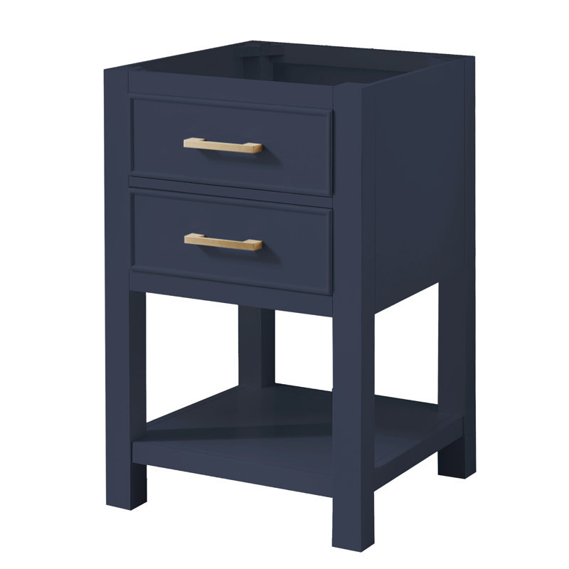 Brooks 24'' W Single Bathroom Vanity Base, Navy Blue