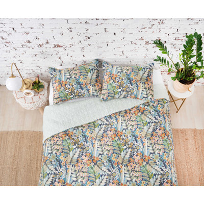 Delilah Cotton Percale Reversible Quilt Set