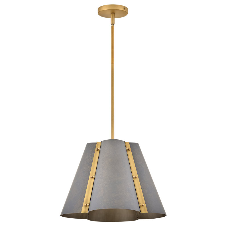 Luminaire suspendu moyen Hinkley Bowman, 1, L 16 po, Bronze ardoise