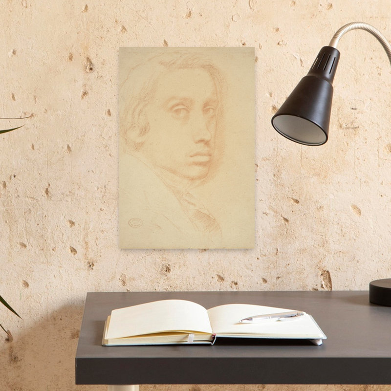 Autoportrait, vers 1855. Estampe d'art mural abstraite contemporaine., H 18 po x l 12 po