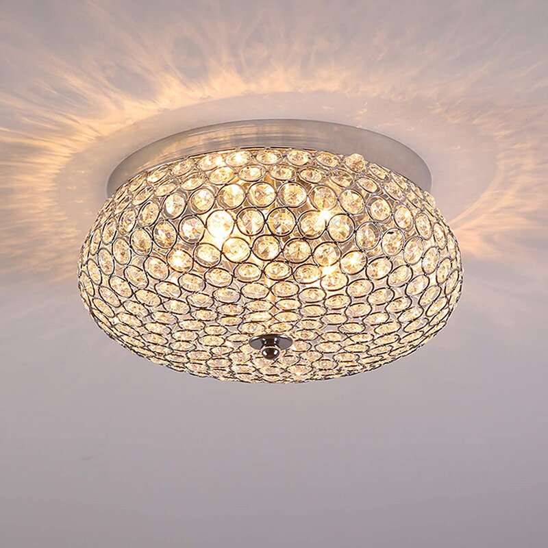 Rosdorf Park Pyron Crystal Flush Mount & Reviews | Wayfair