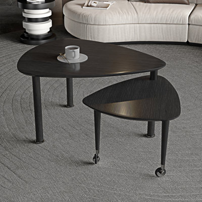 Table basse rotative en bois