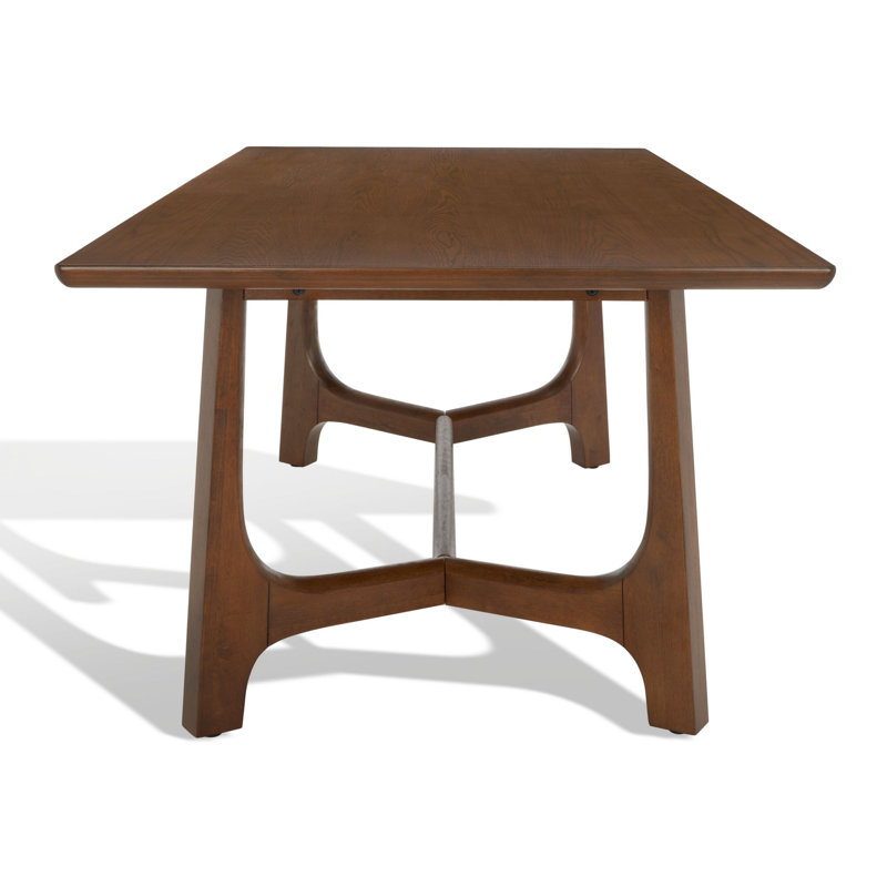 Burk 76" Trestle Dining Table, Medium Oak