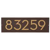 Floating Modern 4" Number Horizontal Address Plaque (5 Digits)