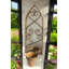 Bronze Rustic Garden Wall Mirror with Planter Pot – Rustic Decorative Metal Accent for Indoor & Outdoor