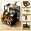 Table de chevet 2 tiroirs en tissu avec station de charge Animal Tiger