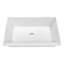 Lavabo de salle de bain semi-encastré rectangulaire 24 "avec drain central Whitehaus Collection