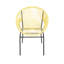 Chaise en osier NUSA, jaune, ensemble de 2