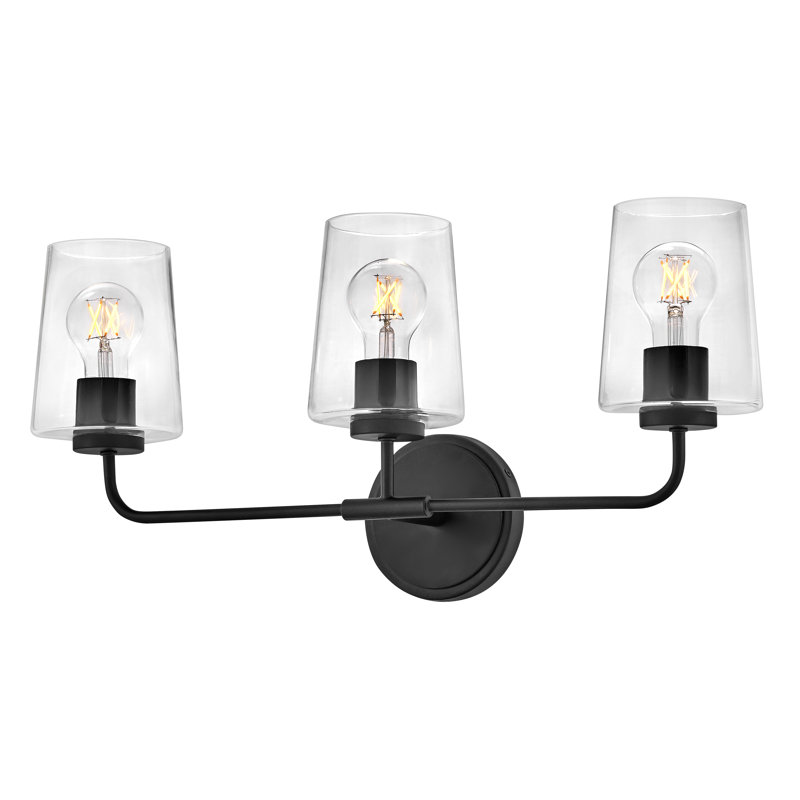 Verbena 3 - Light Dimmable Vanity Light, Black