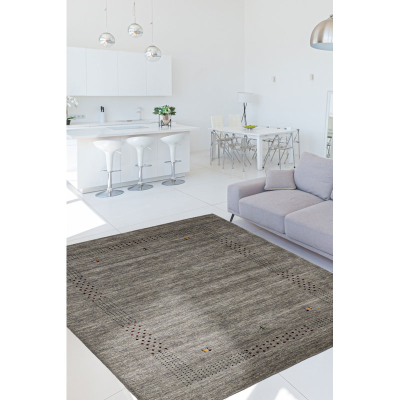 Tapis gris Kashkuli Gabbeh 5 pi 1 po x 7 pi 10 po