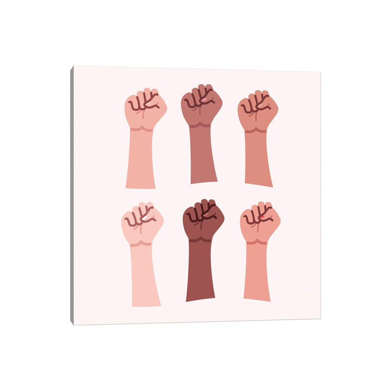 Hands Up by Elad Shagrir - Gallery-Wrapped Canvas Giclée on Canvas, Canvas, 93.98 cm H x 93.98 cm W x 1.91 cm D