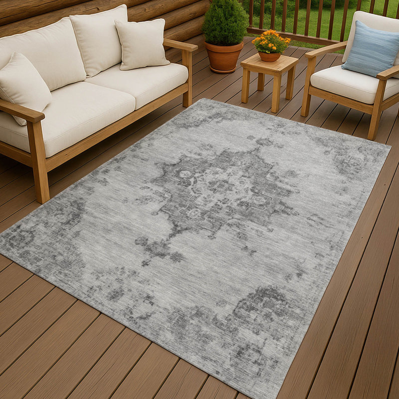 Tapis intérieur / extérieur lavable à la machine Bingel ACN2321 Global, Rectangulaire 3 pi x 5 pi