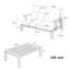 Canapés de patio confortables, ensemble moderne en bois d'acacia pour balcon de patio